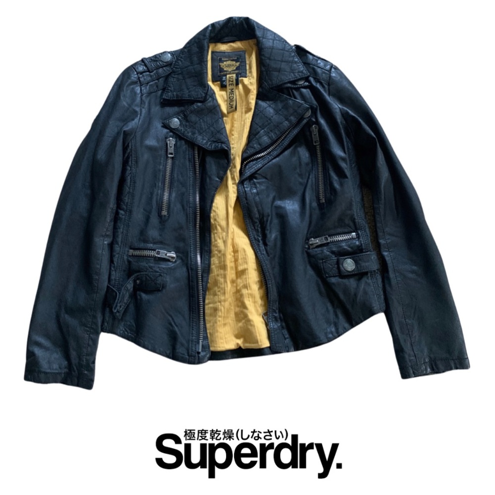 Superdry Leather Biker Jacket